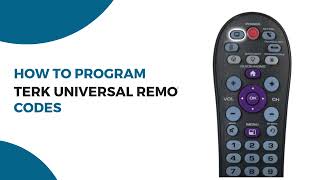 How To Program Terk Universal Remote Codes [upl. by Kata385]