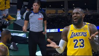 LeBron James couldnt believe he got a tech for clapping his hands in a preseason game 😂 [upl. by Amalle]