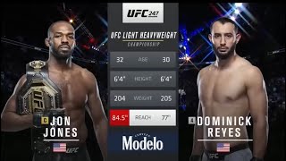 Jon Jones vs Dominick Reyes  UFC 247 Full Fight HD [upl. by Nazarius]