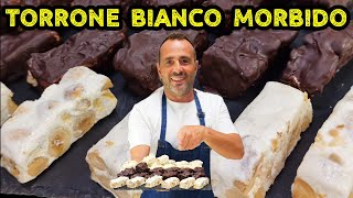 Torroncini bianchi morbidi fatti in casa Nuova ricetta fatta in casa a mano Corso di pasticceria [upl. by Ecart502]