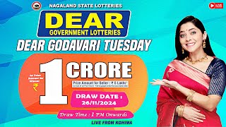 LOTTERY LIVE 1PM 26112024  Nagaland State Lottery  LIVE DRAW [upl. by Nevs]