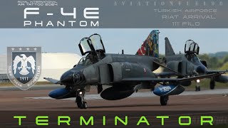 “Terminator” Turkish F4E PHANTOM ArrivalAIR TATTOO 2024 [upl. by Enomyar280]