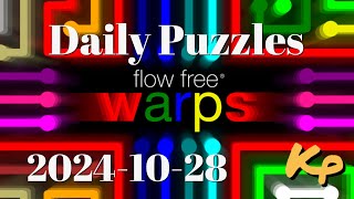 Flow Free Warps  Daily Puzzles  20241028  October 28th 2024 [upl. by Charlene541]