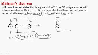 Millmans theorem  Circuits amp Systems  Lec29 [upl. by Galen623]