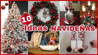 DIY  10 ADORNOS NAVIDEÑOS CASEROS  DECORACION NAVIDEÑA HECHA A MANO  NatyGloss [upl. by Aillil]