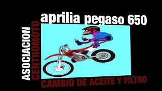 aprilia pegaso 650 cambio de aceite y filtro [upl. by Ruphina]