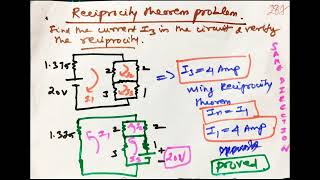 Circuit theory Reciprocity theorem statement and problem 2 [upl. by Pelletier]