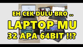 CARA CEK SISTEM WINDOWS 32 BIT ATAU 64 BIT [upl. by Eselahc]