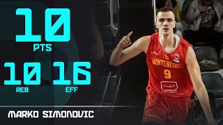 Marko Simonovic 10 PTS  Top Performer  MNE vs BUL  FIBA EuroBasket 2025 Qualifiers [upl. by Recor]