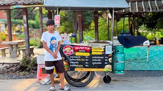 Vlog Street Food 15YearOld Boy Start Burger Shop Business Work Hard Carts Relax Mood Inspiration [upl. by Shoemaker11]