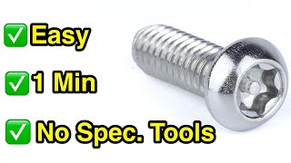 Easy removal of tamperproof security screws  NO SPECIAL TOOLS required [upl. by Coltun]