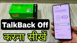 Infinix Note 40 Pro Plus Talkback Band Kaise Karen  Talkback Problem Solve Kaise Karen [upl. by Otrevlig]