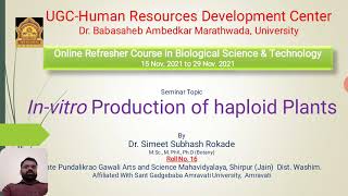 Haploid Plant Production [upl. by Ahsercul]