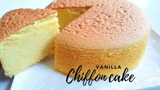 VANILLA CHIFFON CAKE l Pinoy juicy bites [upl. by Zehc537]