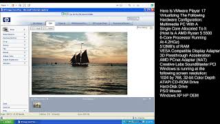 HP Image Zone Plus On VMware Player 17 WinXP [upl. by Weslee]