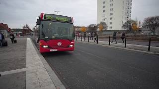 Sweden Stockholm ride with bus No 583 from Märsta to Arlanda 4X escalator 1X elevator [upl. by Lark]