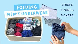 6 Neat Ways To Fold Men’s Briefs Trunks amp Boxers [upl. by Hammad]