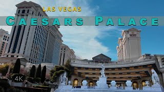 Las Vegas  Caesars Palace Walking Tour 4K UHD [upl. by Kehsihba181]