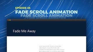 Scroll Activated Fade Animation  HTML CSS jQuery [upl. by Mcconnell703]