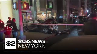 Car smashes into TD Bank in Chinatown injuring at least 1 [upl. by Gnot]