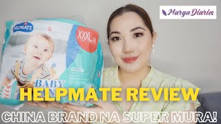 HELPMATE DIAPER REVIEW  New in Shopee  Marga Diaries [upl. by Leahcimal]