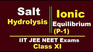 Salt Hydrolysis Ionic Equilibrium by Arvind arora Made EJeePart 1 [upl. by Andonis697]