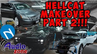 HELLCAT MAKE OVER TIRES LIGHTS SECURITY AND BIG AUDIO BUILD nemesisaudio hellcat [upl. by Mandelbaum393]