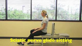 Sciatic Nerve Glide Sitting [upl. by Nosmoht93]