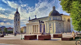 VILNIUS Lithuania  4K Multicam Walking Tour with subtitles [upl. by Allemahs910]