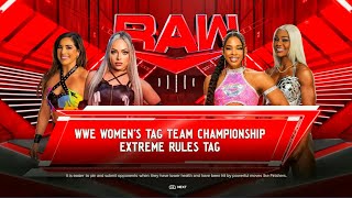 LIV Morgan amp Raquel Rodriguez Vs Bianca belair amp Jade Cargill  Womens Tag Tittles Match  WWE 2k24 [upl. by Annatnas120]