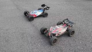 Arrma Typhon 6s BLX VS Arrma Typhon 6s TLR Tuned street race [upl. by Wise]