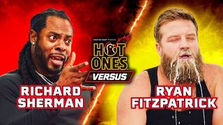 Richard Sherman vs Ryan Fitzpatrick  Hot Ones Versus [upl. by Namilus]