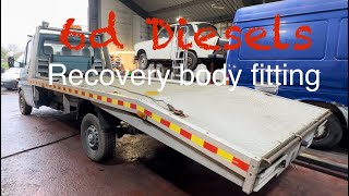 Repairing and fitting the recovery truck body Mercedes sprinter 310D [upl. by Anekam]