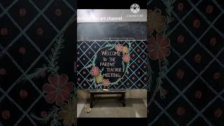 Board decoration ideas for school on PTM boarddecoration chalkboardart chalkart chalkart ptm [upl. by Lusty]