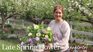 Late Spring Flower Arrangement  hellebores lilacs viburnum poppies amp brunnera [upl. by Four]