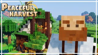 Grass Roof Cottage  Peaceful Harvest SMP Pams Harvestcraft Part 2 [upl. by Onra]