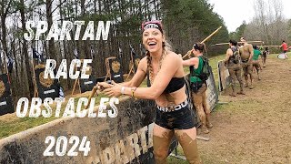 Spartan Race Sprint 5K  2024 All Obstacles With Instructions [upl. by Raynor60]