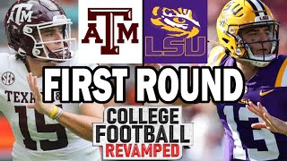 Texas AampM at LSU  1st Round Playoff Simulation 2024 Rosters for NCAA 14 [upl. by Aloysius]