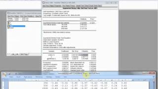 ADF Augmented DickeyFuller Unit Root Test in Eviews [upl. by Samp597]