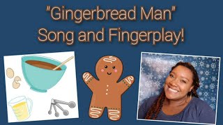 Gingerbread Man Christmas Song amp Fingerplay for Toddlers amp Preschool Learning with Ms Bethany [upl. by Meryl]