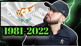 🇨🇾 ALL Cyprus Eurovision Songs 19812022 REACTION [upl. by Chelsea]