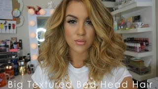 Big Textured Bed Head Hair  Long Bob [upl. by Kettie]