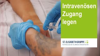 Einen intravenösen Zugang legen  Einblick in die Pflegeausbildung der St Elisabeth Gruppe [upl. by Sekoorb]