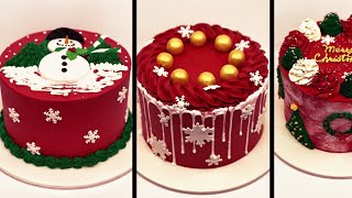 Idéias de design de bolo de Natal Bolo De Creme De Natal [upl. by Aniv]