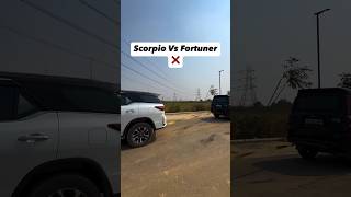 FORTUNER VS SCORPIO ATTITUDE TUG OF WAR ON ROAD 😈fortuner scorpio vs tugofwar shorts viral [upl. by Aihsined]