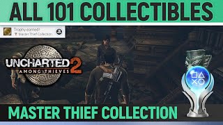 Uncharted 2 Among Thieves Remastered  All Treasure Collectibles amp Strange Relic 🏆  Trophy Guide [upl. by Gninnahc]