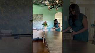 Green dining room makeover diningroommakeover diningroomwallpaper diningroomfurniture [upl. by Pammy125]