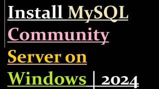 How to install MySQL Community Server on Windows [upl. by Aihtiekal739]