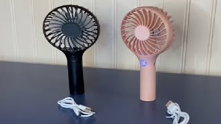 Ambandier Portable Handheld Fan 3 Speeds Mini Portable Fan Powerful Wind Hand Fan Review [upl. by Johny]