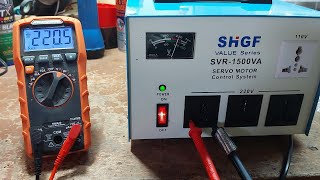 SHGF AUTO VOLTAGE REGULATOR unboxing SERVO TYPE [upl. by Burke]